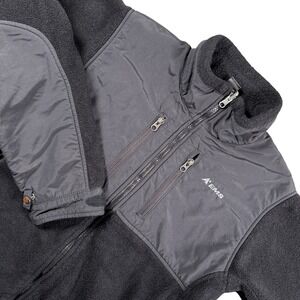 VTG Eastern Mountain Sports Womens Black Thermal Full Zip‎ Fleece Polartec Sz S